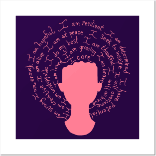 Self Care Matters Pink Silhouette Posters and Art